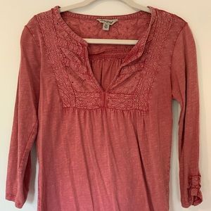 LUCKY BRAND CORAL TOP SZ X-SMALL